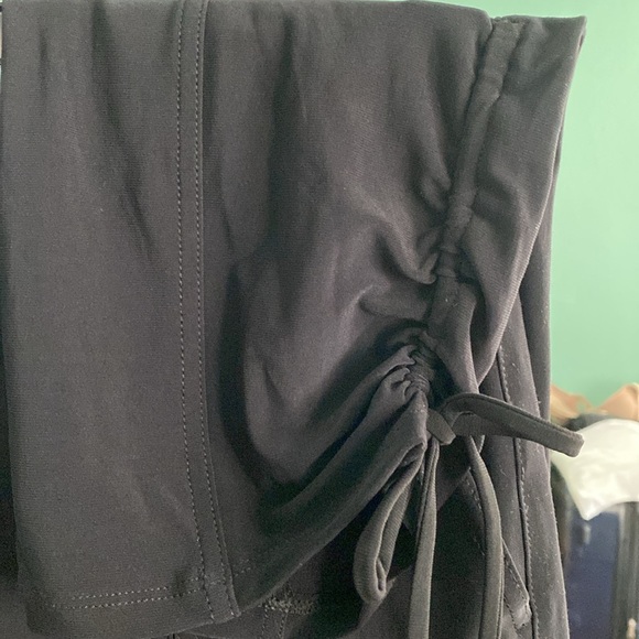 Black and White Track Pants with Distressed Details (F-1) - Picture 6 of 10